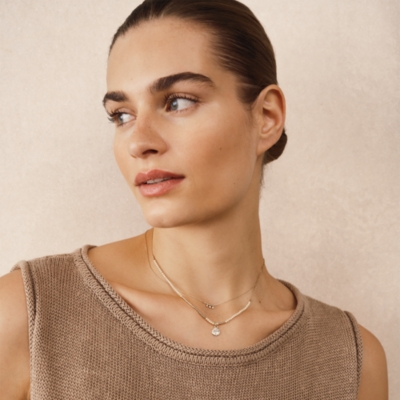 Gold Plated Delicate Beaded Necklace