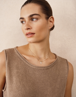 Gold Plated Delicate Beaded Necklace