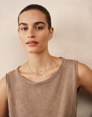 Gold Plated Delicate Beaded Necklace