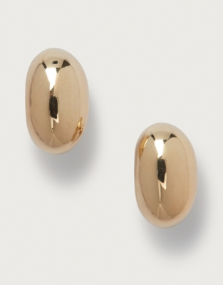 Gold Plated Dome Stud Earrings