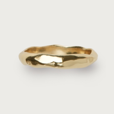 Gold Plated Hammered Ring