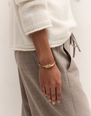 Gold Plated Knotted Bracelet