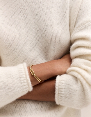 Gold Plated Knotted Bracelet
