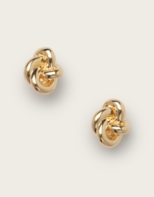 Gold Plated Knotted Earrings