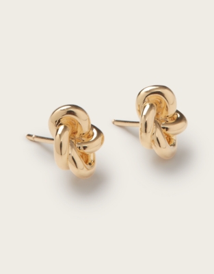 Gold Plated Knotted Earrings