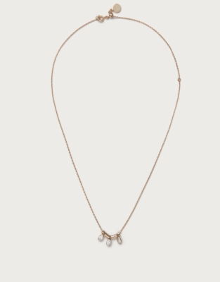 Gold Plated Moonstone Droplet Necklace
