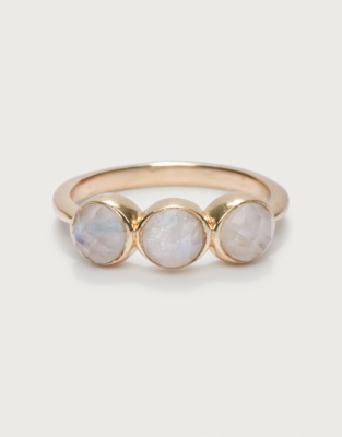 Gold Plated Moonstone Ring