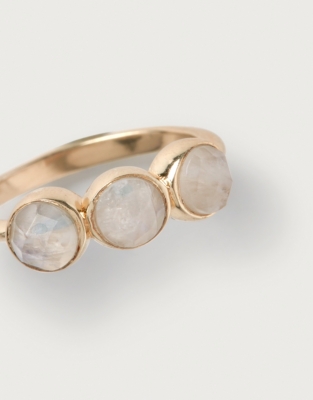 Gold Plated Moonstone Ring