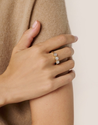 Gold Plated Moonstone Ring