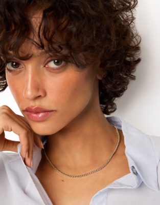 Gold Plated Set Stone Necklace