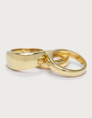Gold Plated Stacking Rings – Set of 3