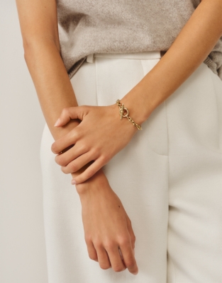 Gold Plated T-Bar Bracelet