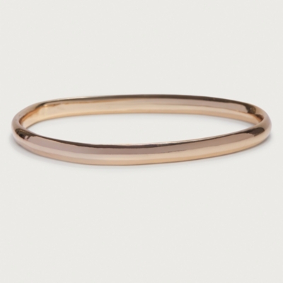 Gold-plated Organic Shape Bangle