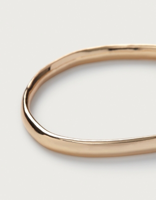 Gold-plated Organic Shape Bangle