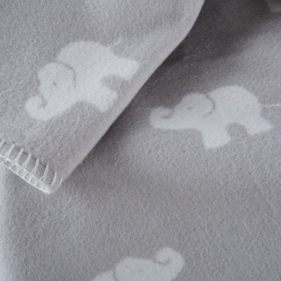 Gray Elephant Baby Blanket