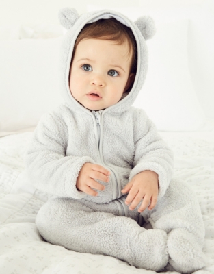 gray and white romper