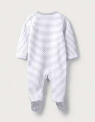 Gray Quilted Sleepsuit | View All Baby | The White Company US