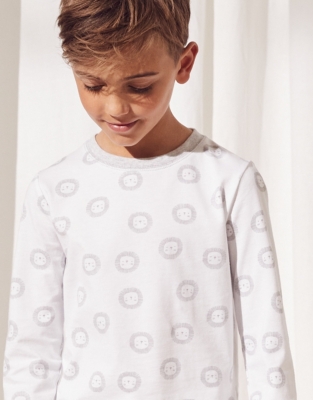 Grey Lion Print Pyjamas (1-12yrs) | Baby & Children's Sale | The White ...