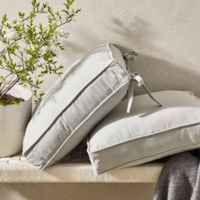 Grey Piped Seat Pad
