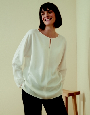 Image of Grown-On Sleeve Blouse