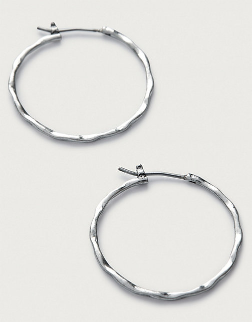 Hammered Hoop Earrings | Accessories Sale | The White Company UK