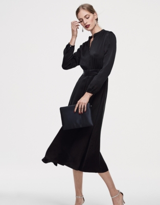 white company black dress