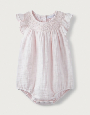 Hand-Smocked Bubble Romper | View All Baby | The White Company US