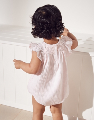 HandSmocked Bubble Romper View All Baby The White Company US