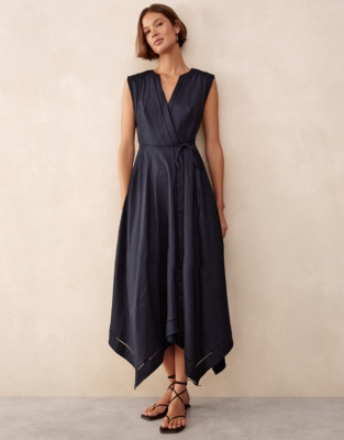 Handkerchief Hem Dress with Ladder Detail