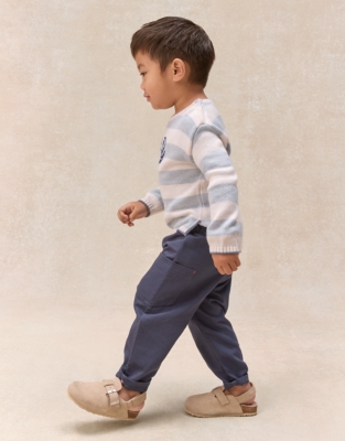 Happy Crab Striped Jumper — with Cashmere (0–4yrs)