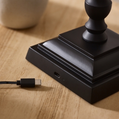 Harris Portable Lamp - Natural/Black