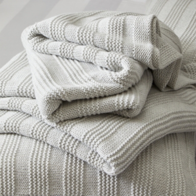 White company grey online throw