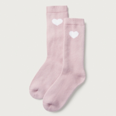 Heart Bed Socks with Cashmere