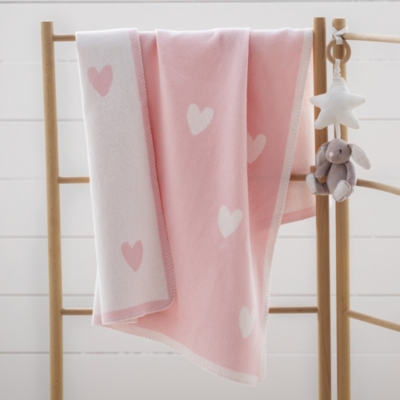 Pink heart cheap blanket