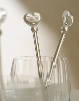 Heart Cocktail Stirrers – Set of 4