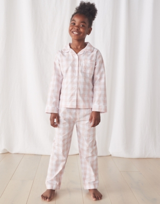 The White Company Girls Clothing Loungewear Pajamas 1-12yrs 3-4Y Heart Gingham Woven Pyjamas 