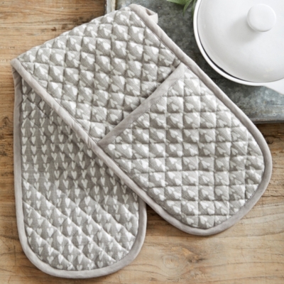 Heart Print Double Oven Glove