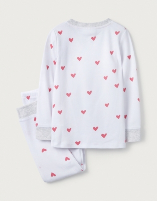 Heart Print Pyjamas (1-12yrs) | Girls' Nightwear | The White Company UK