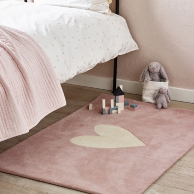 Heart Tufted Rug Children's Home Sale The White Company UK