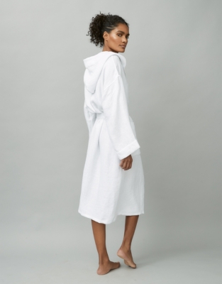 Heavy Linen Weave Robe Nightwear & Robes Sale The White Company UK