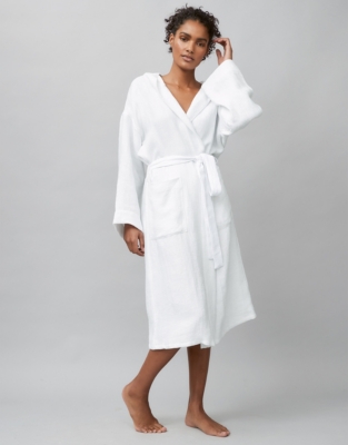 Heavy Linen Weave Robe | Nightwear & Robes Sale | The White Company UK