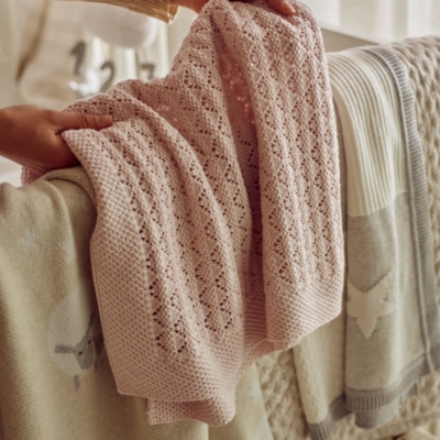 Heirloom Dusty Pink Blanket Baby Blankets The White Company UK