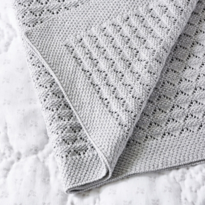 Heirloom Gray Baby Blanket Baby Blankets The White Company US