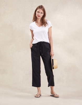 Double Jersey Pull On Crop Pants