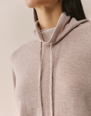 Herringbone Detail Funnel Neck Jumper