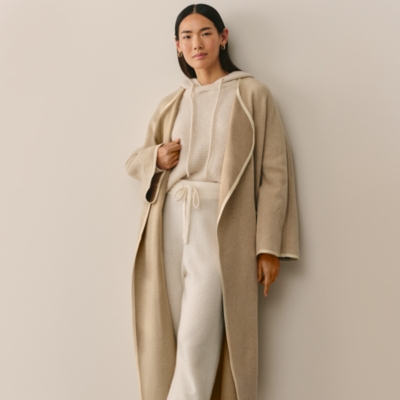 Honeycomb Stitch Hoodie with Alpaca