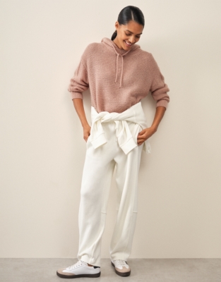 Honeycomb Stitch Hoodie with Mohair