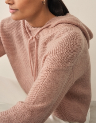 Honeycomb Stitch Hoodie with Mohair