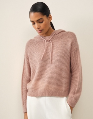 Honeycomb Stitch Hoodie with Mohair