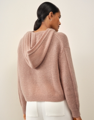 Honeycomb Stitch Hoodie with Mohair